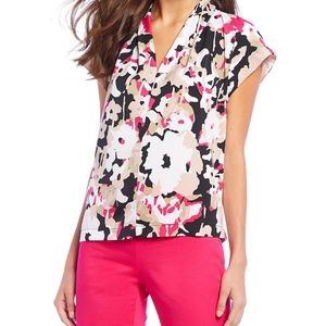 Kenneth Cole poppy camo petal shirt Size S